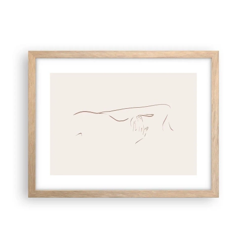 Poster in cornice rovere chiaro - La forma del desiderio - 40x30 cm