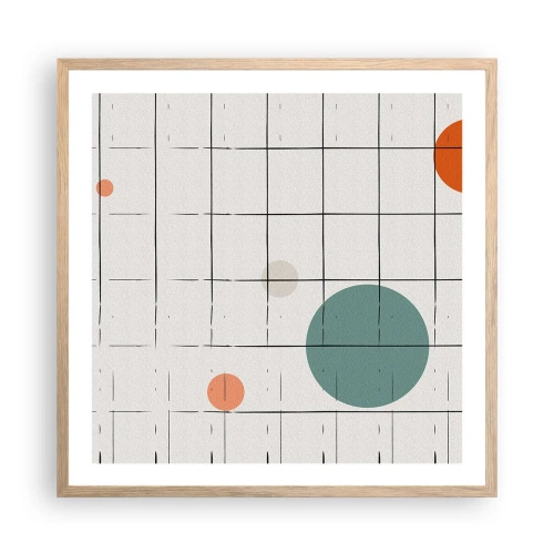 Poster in cornice rovere chiaro - Prigionieri. Noi o loro? - 60x60 cm