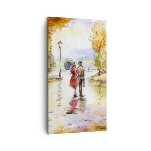 Quadro su tela - Stampe su Tela - Autunno romantico nel parco - 45x80 cm