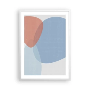 Poster in cornice bianca - Legami pastello - 50x70 cm