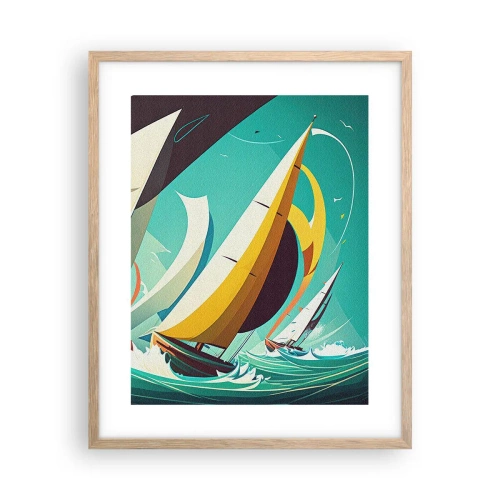 Poster in cornice rovere chiaro - Compagne degli elementi - 40x50 cm