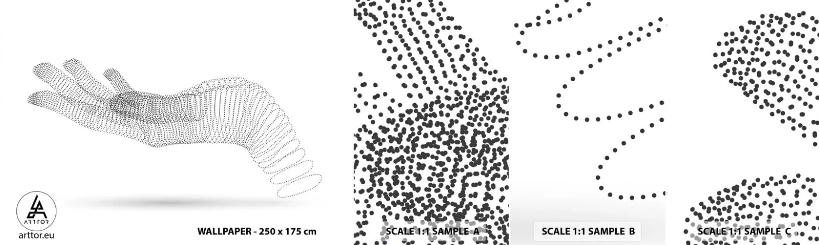 Campione di Fotomurale Adesivo Deluxe Sticker - Mano elastica - Astrazione, Grafica, Mano - 100x30 cm