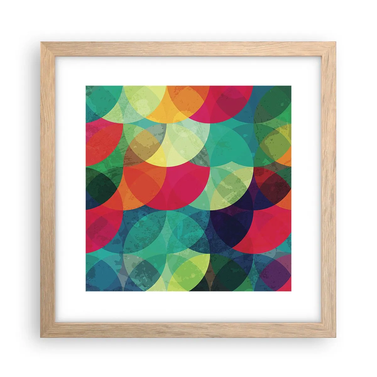 Poster in cornice rovere chiaro - Ascensione arcobaleno - 30x30 cm