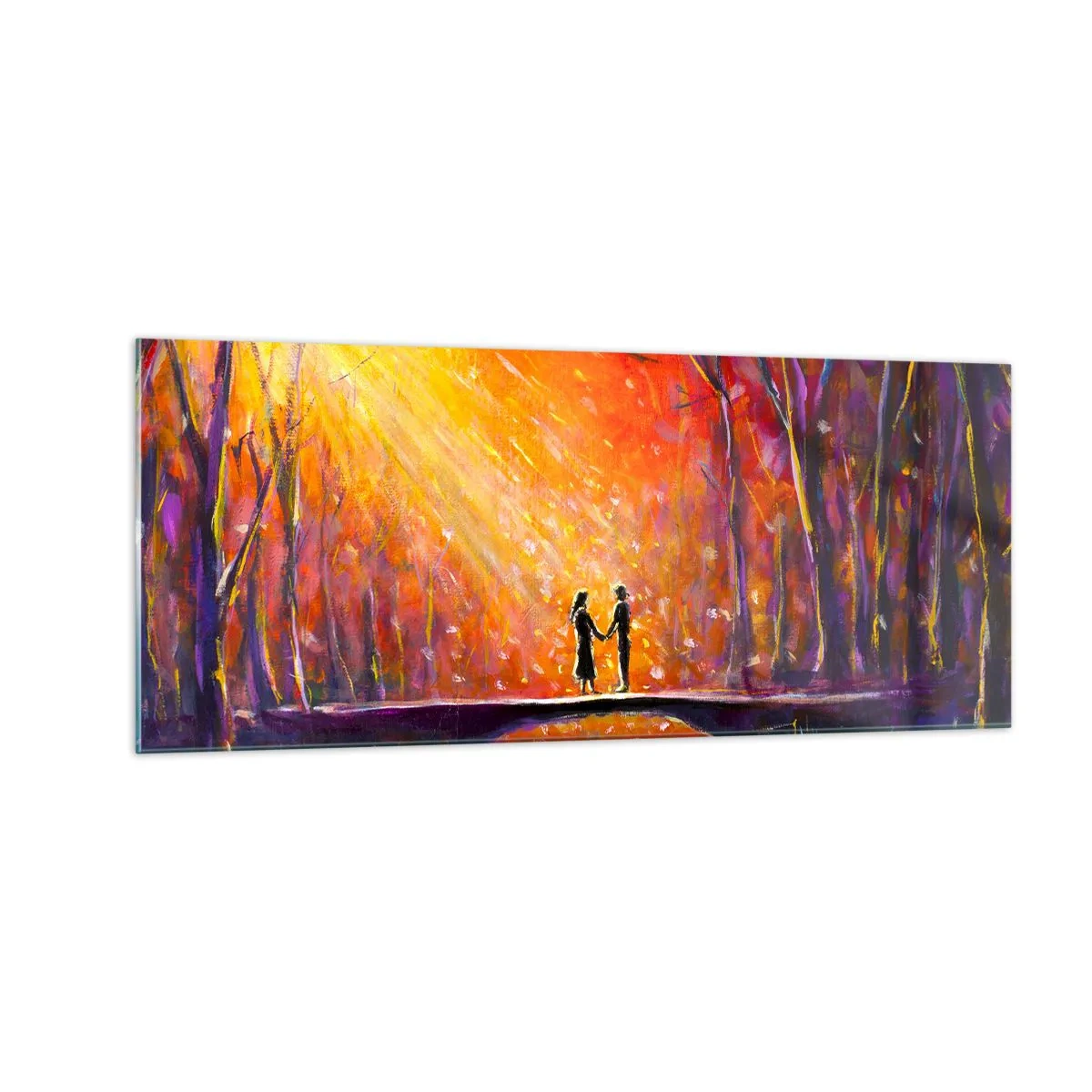 Quadro su vetro - Anche il cielo li ama - 100x40 cm