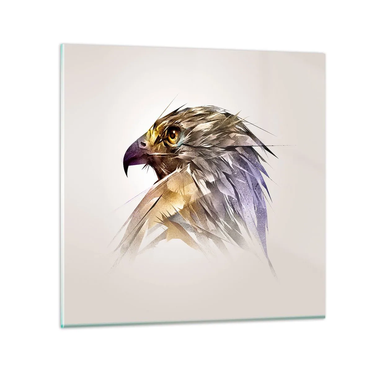 Quadro su vetro - Ritratto di guerriero - 50x50 cm