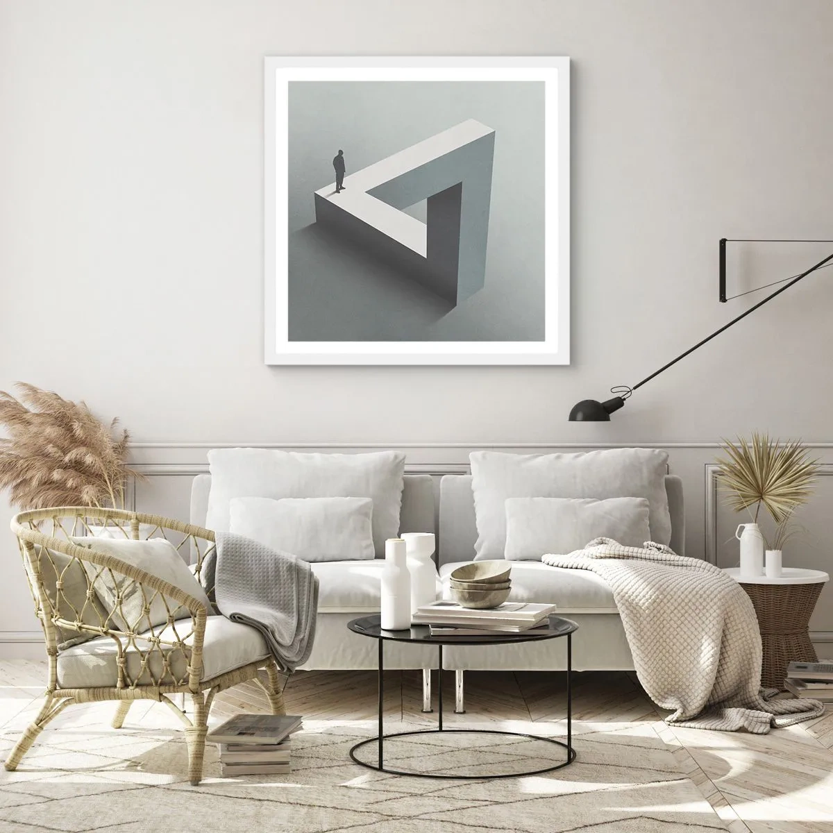 Poster in cornice bianca - Eppure è possibile - 30x30 cm