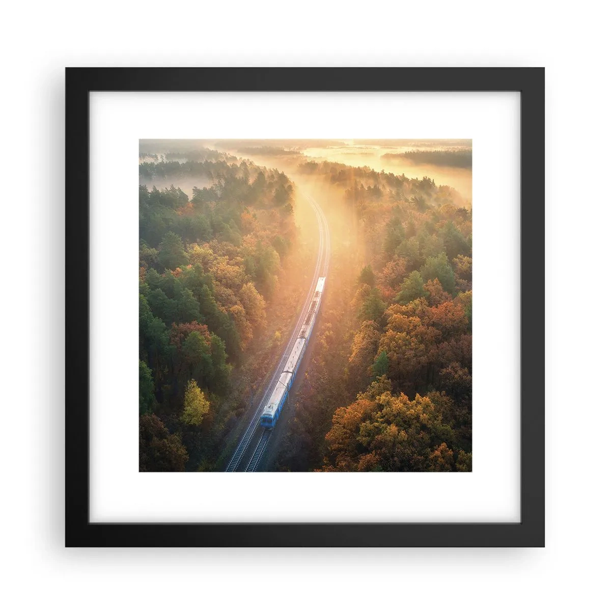 Poster in cornice nera - Viaggio autunnale - 30x30 cm