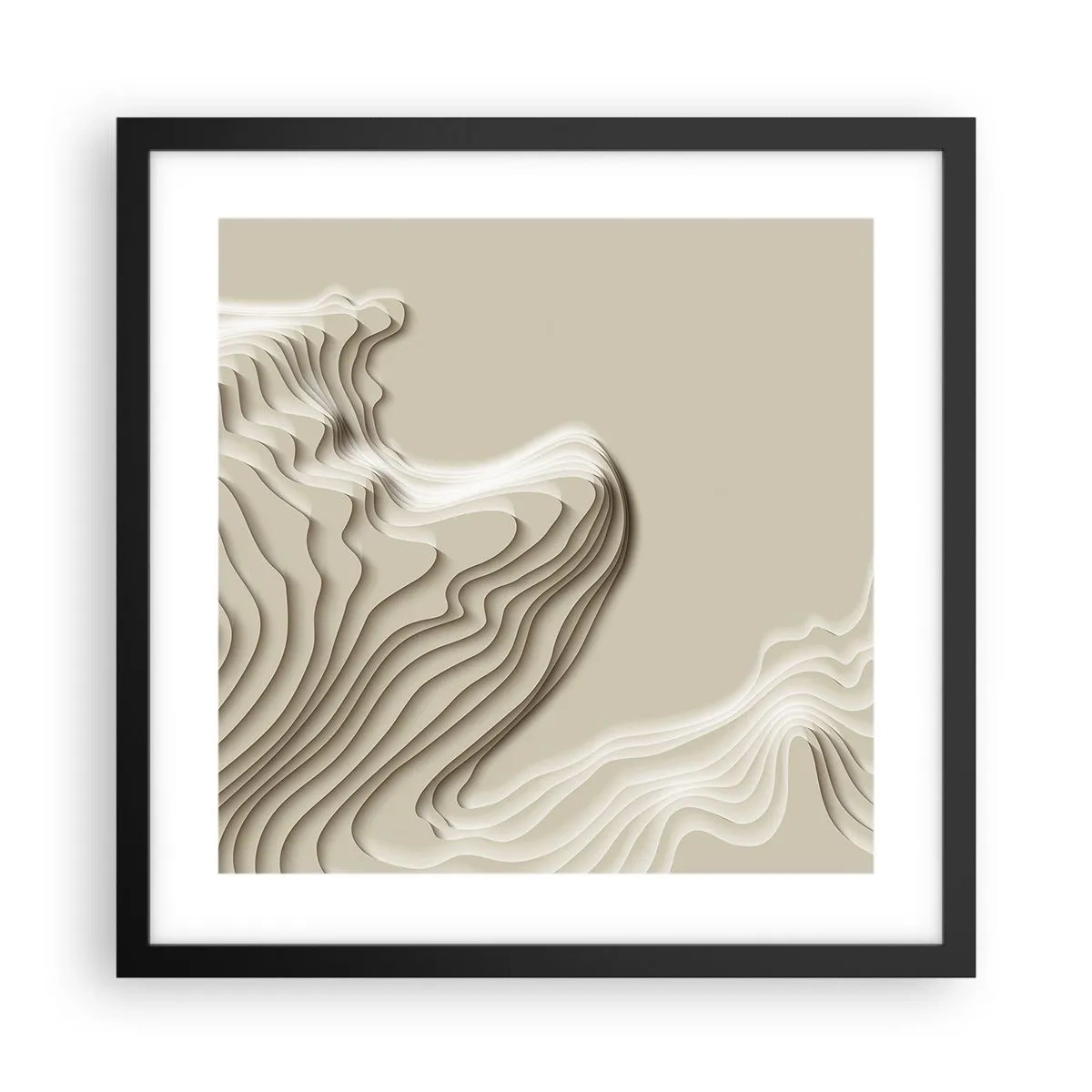 Poster in cornice nera - La topografia dell'arte - 40x40 cm