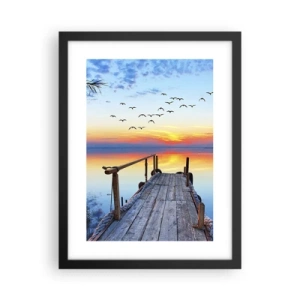 Poster in cornice nera - Il tempo del ritorno - 30x40 cm