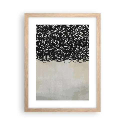 Poster in cornice rovere chiaro - Astrazione aggrovigliata - 30x40 cm