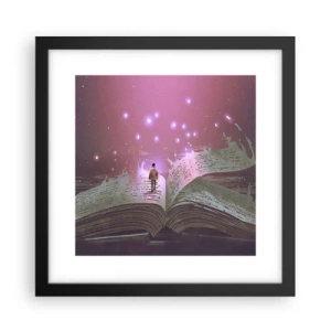 Poster in cornice nera - Invito ad un altro mondo: leggi! - 30x30 cm