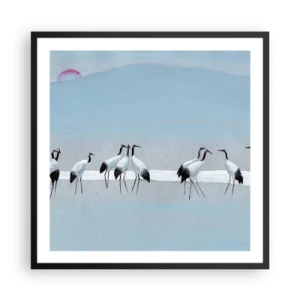 Poster in cornice nera - Dopo un giorno rovente - 60x60 cm