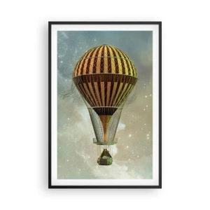 Poster in cornice nera - I voli dei pionieri - 61x91 cm