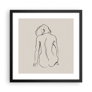 Poster in cornice nera - Nudo di ragazza - 40x40 cm