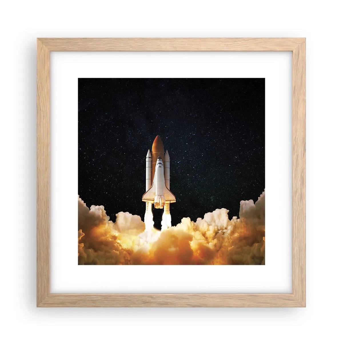 Poster in cornice rovere chiaro - Ad astra! - 30x30 cm