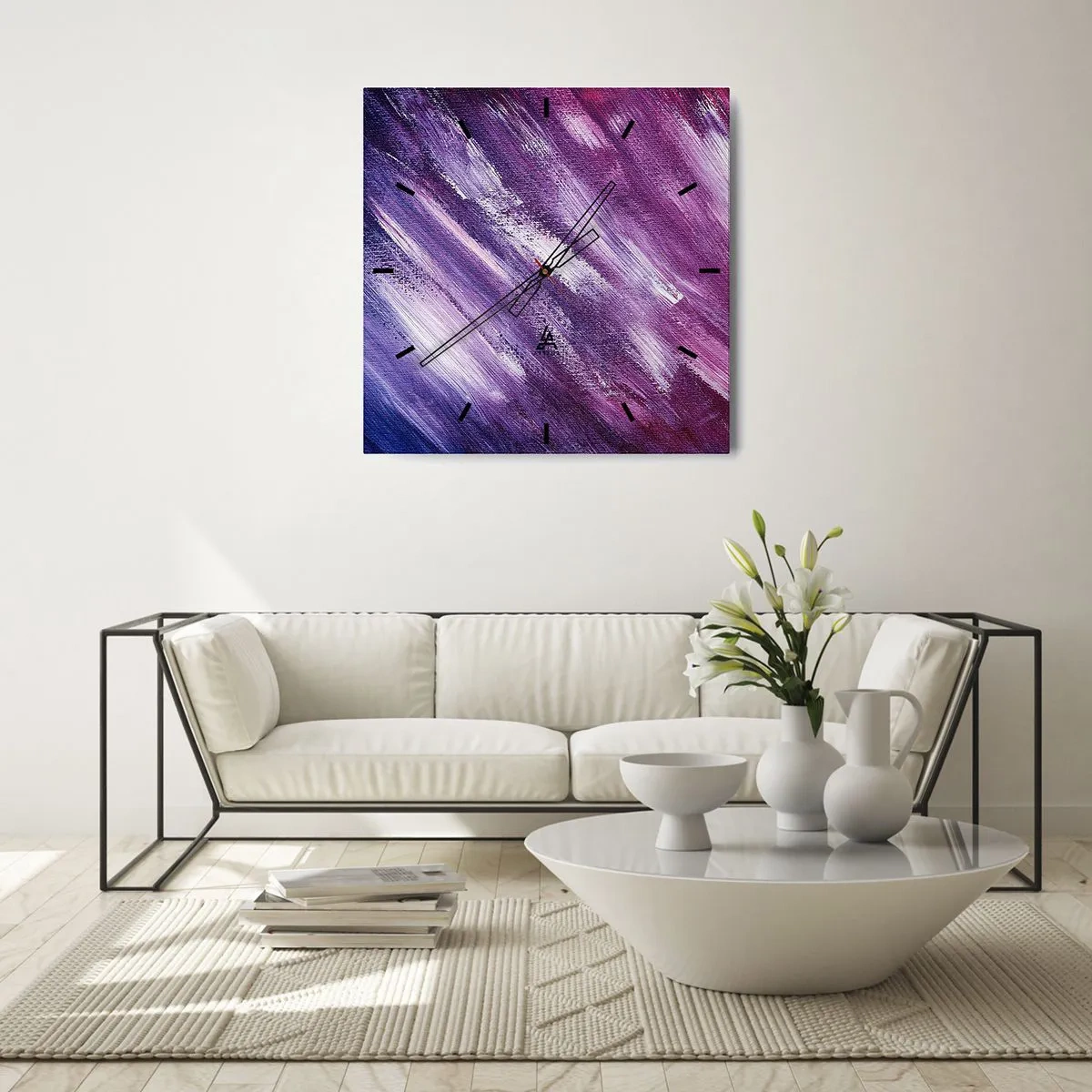 Orologio da parete - Orologio in Vetro - Quando soffia il vento solare - 40x40 cm