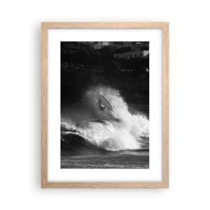 Poster in cornice rovere chiaro - Sfida accettata! - 30x40 cm