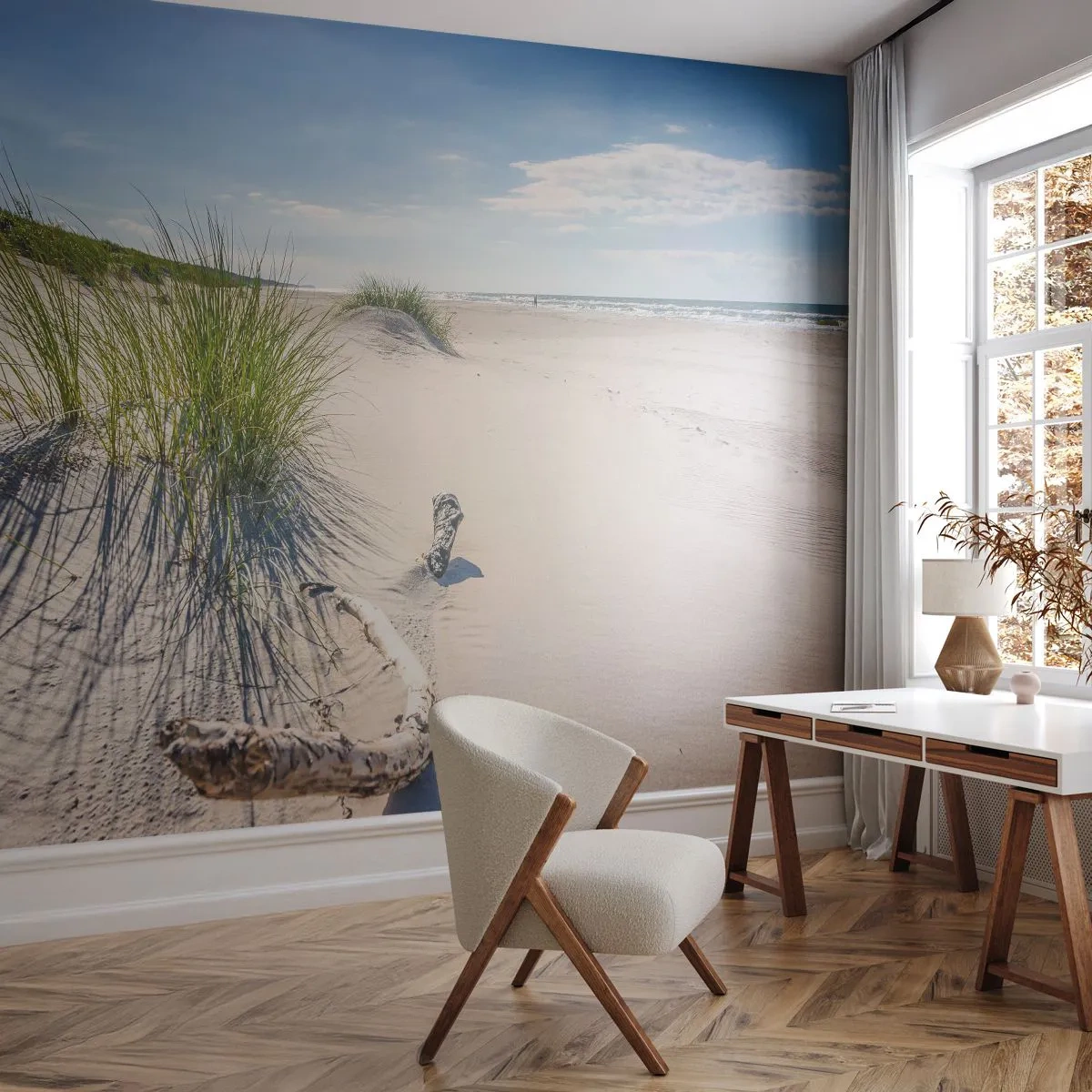 Fotomurali Premium Sand - La più bella? Quella del baltico - Mare, Spiaggia, Duna - 350x256 cm