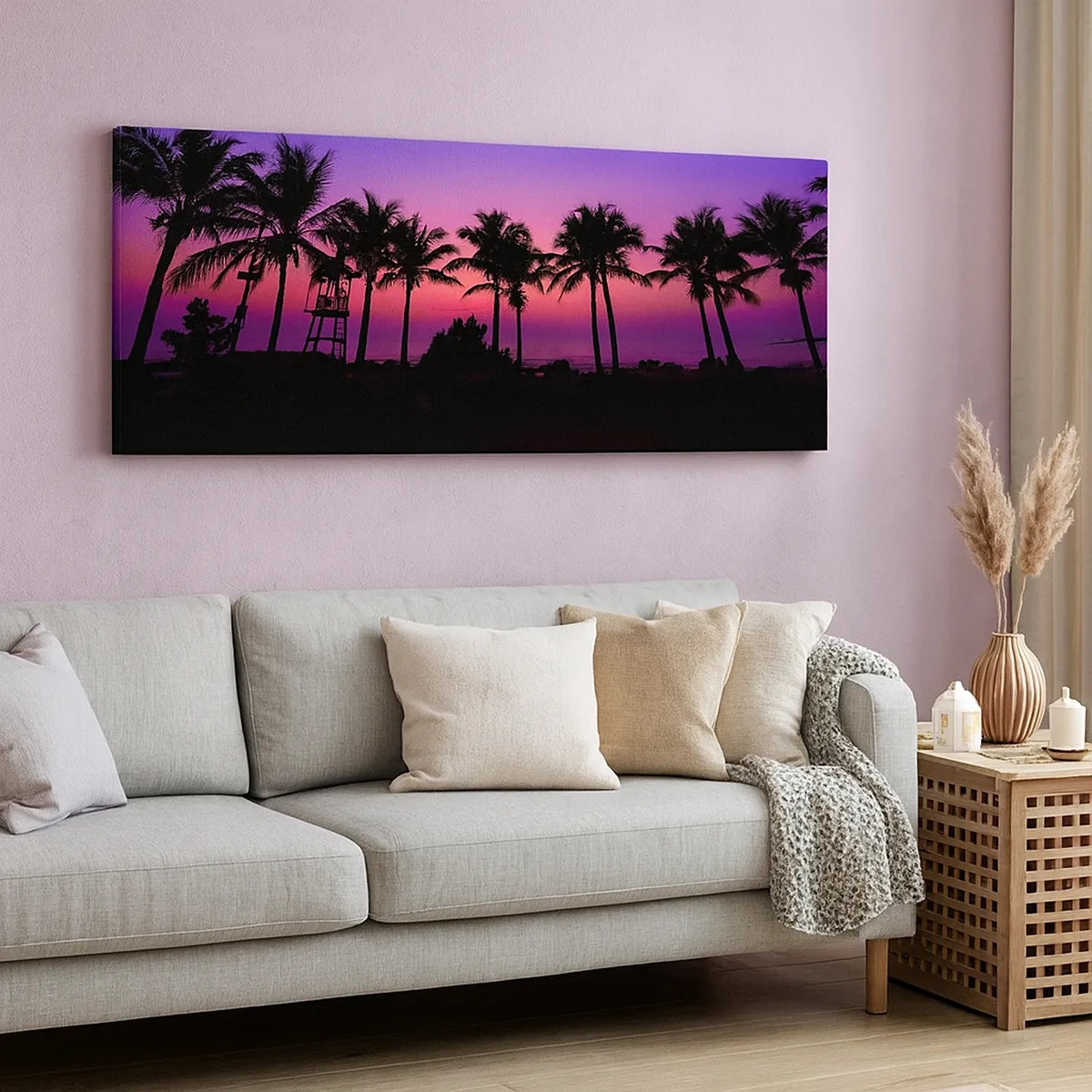 Quadro su tela - Stampe su Tela - Sera sotto le palme - 30x30 cm