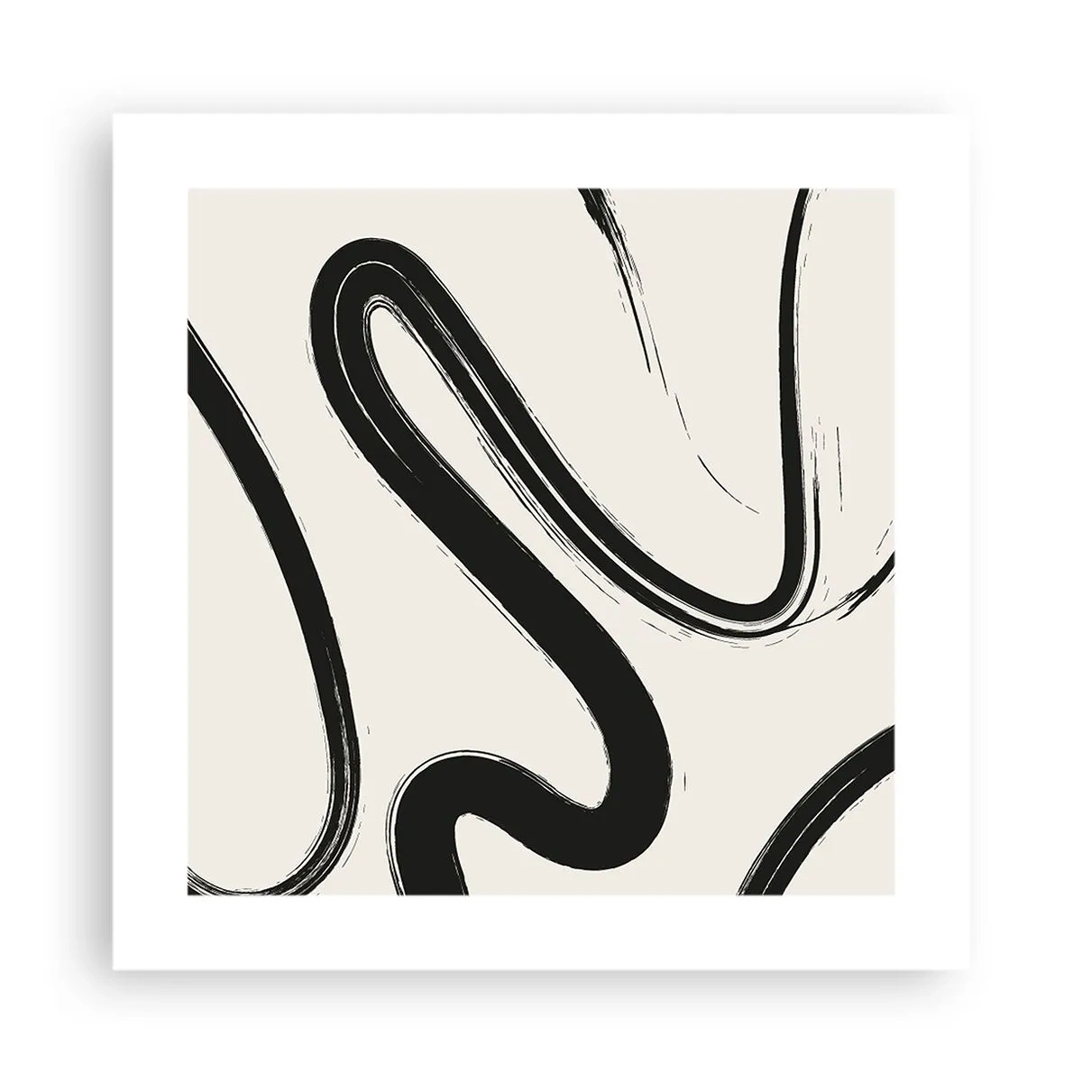 Poster - Capriccio bianco e nero - 40x40 cm
