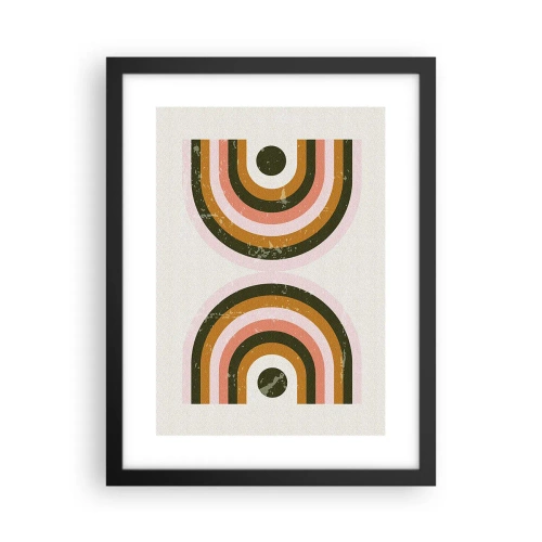 Poster in cornice nera - Astrazione gemella - 30x40 cm