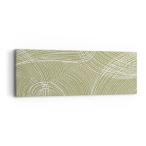 Quadro su tela - Stampe su Tela - Astrazione intricata in bianco - 90x30 cm