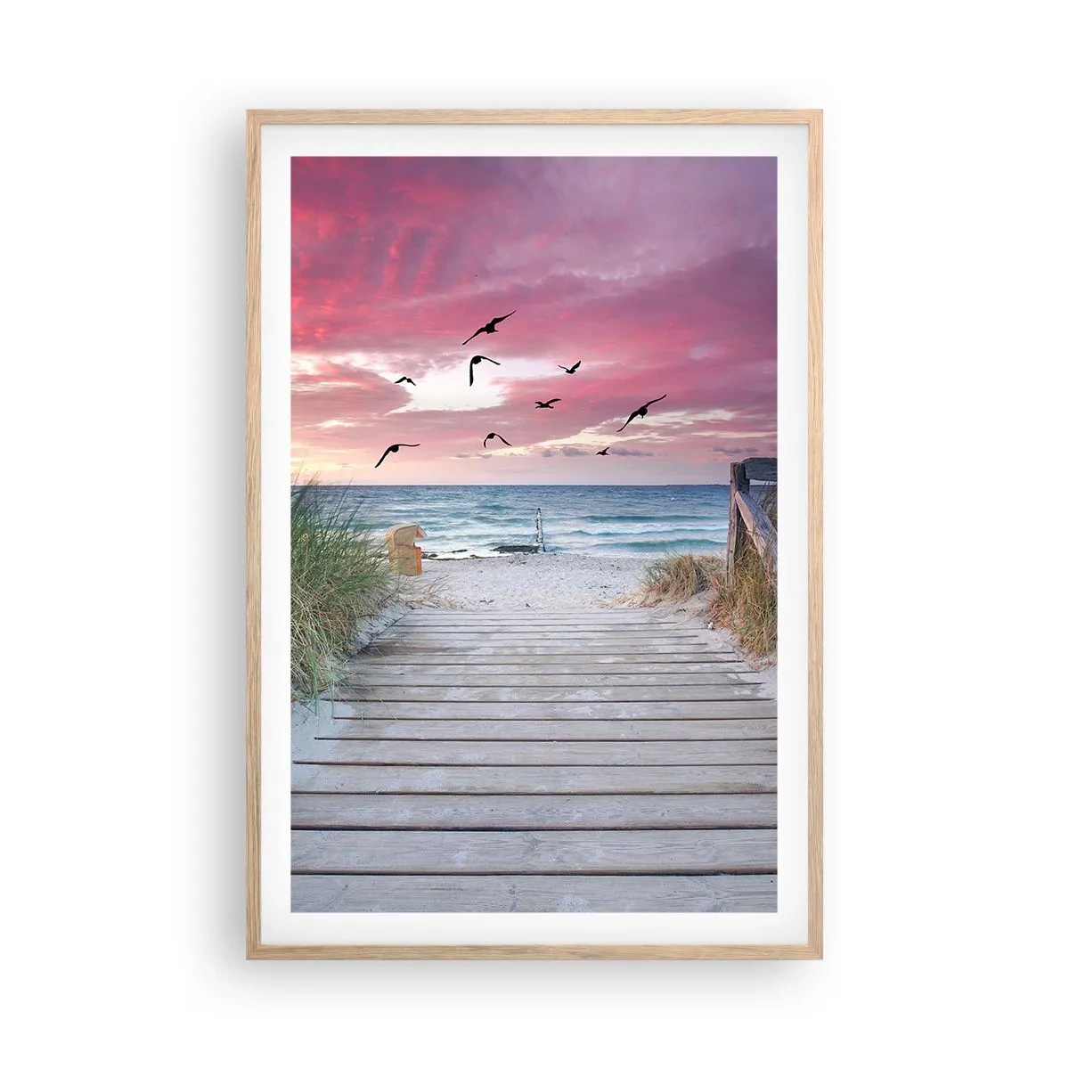 Poster in cornice rovere chiaro - Impressioni baltiche - 61x91 cm