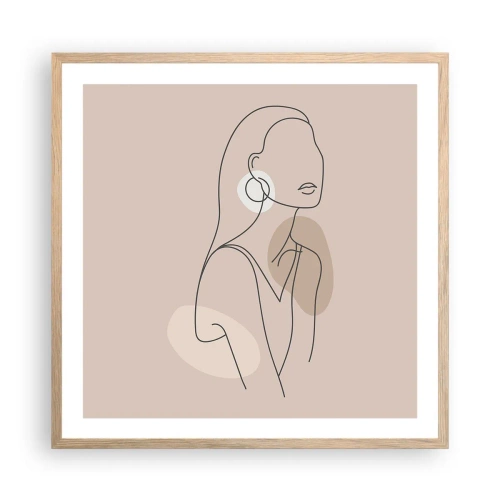 Poster in cornice rovere chiaro - Icona di giovinezza - 60x60 cm