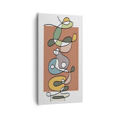 Quadro su tela - Stampe su Tela - Astrazione: saltello colorato - 55x100 cm