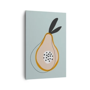 Quadro su tela - Stampe su Tela - Pera astratta su sfondo chiaro - 80x120cm - Penetrare la natura delle cose - Decorazione murale moderna per soggiorno e camera da letto ARTTOR
