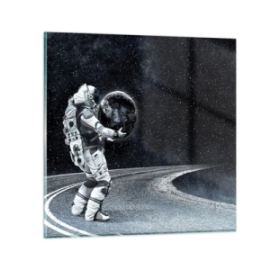 Quadro su vetro - Sulla Via Lattea - 30x30 cm