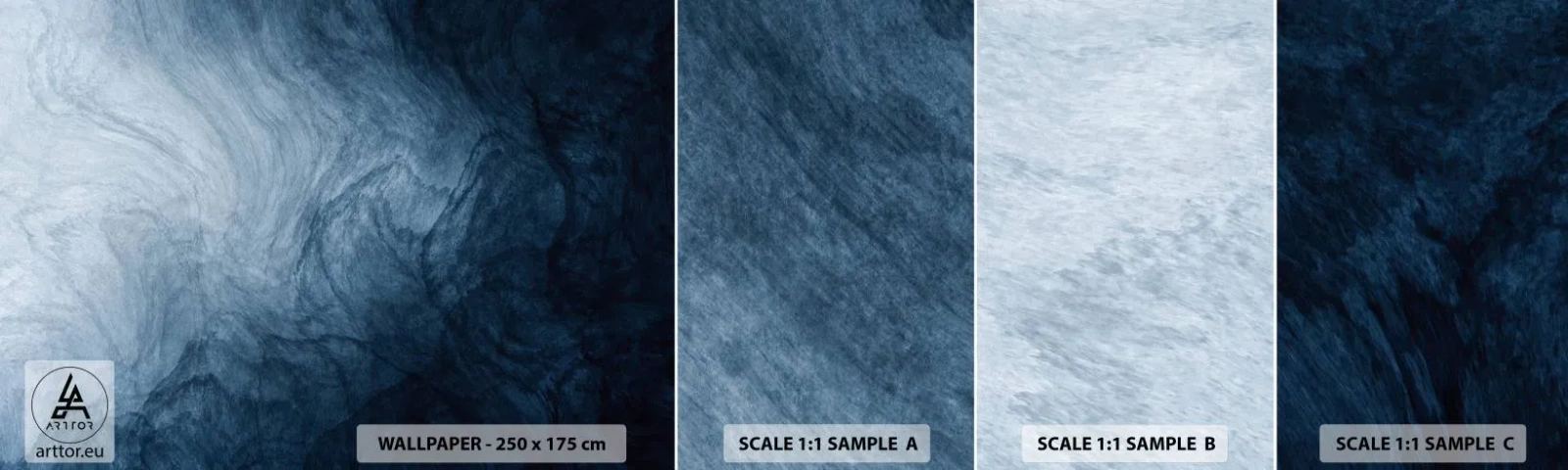 Campione di Fotomurale Adesivo Deluxe Sticker - Arrivando in profondità - Astrazione, Pezzo, Arte Moderna - 100x30 cm