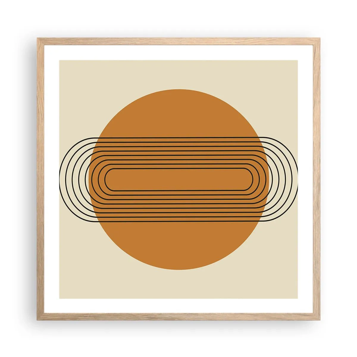 Poster in cornice rovere chiaro - Piano perfetto - 60x60 cm