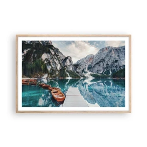 Poster in cornice rovere chiaro - Ti mostriamo la bellezza - 91x61 cm