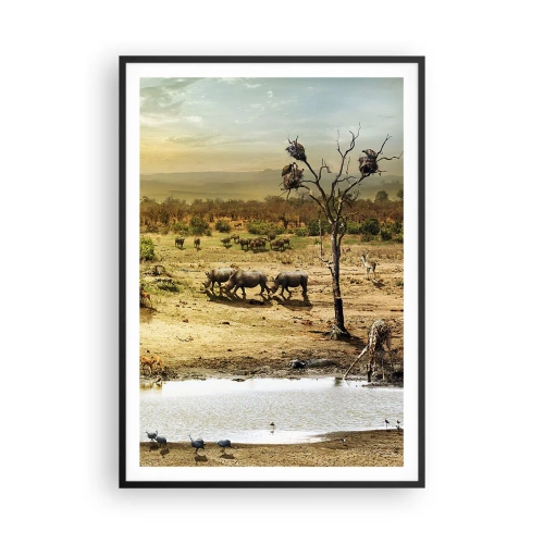 Poster in cornice nera - "Un fiume usciva da Eden…" - 70x100 cm