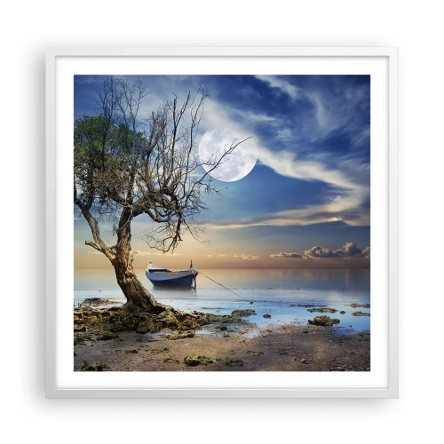 Poster in cornice bianca - È la fine o l'inizio? - 60x60 cm