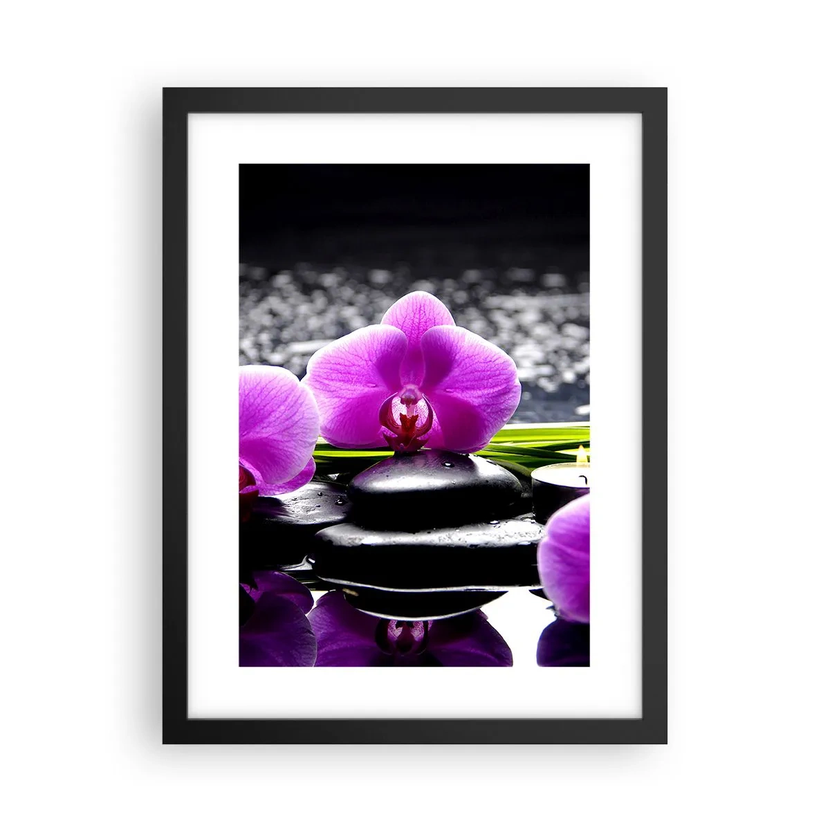 Poster in cornice nera - Annegare nel silenzio e nella pace - 30x40 cm