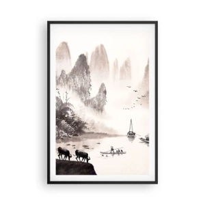 Poster in cornice nera - L'esotica quotidianità dell'Oriente - 61x91 cm