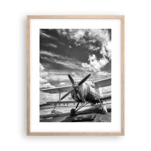 Poster in cornice rovere chiaro - Non vedo l'ora! - 40x50 cm