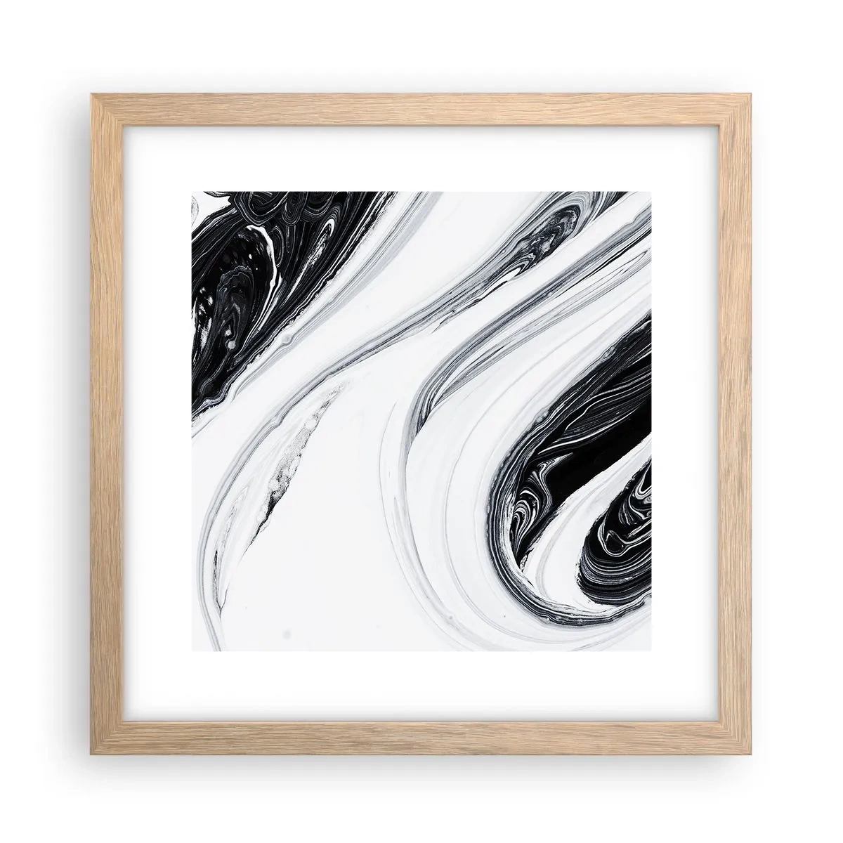 Poster in cornice rovere chiaro - L'unione degli opposti - 30x30 cm