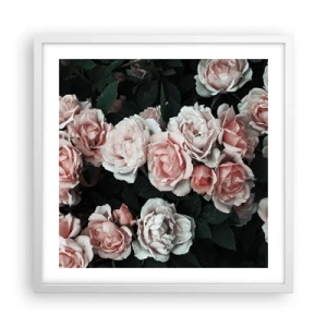 Poster in cornice bianca - Composizione di rose - 50x50 cm