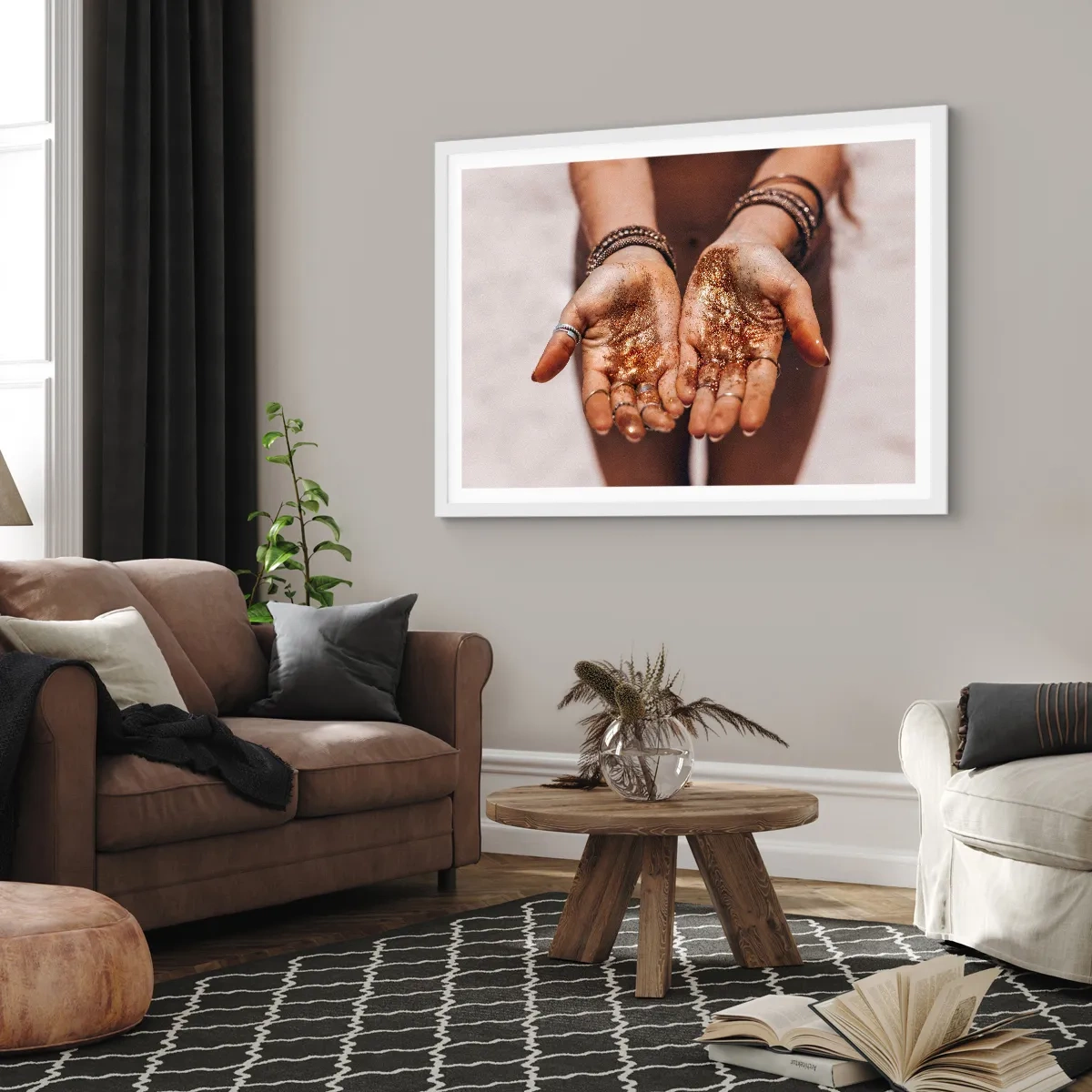 Poster in cornice bianca - Un dono per te - 70x50 cm