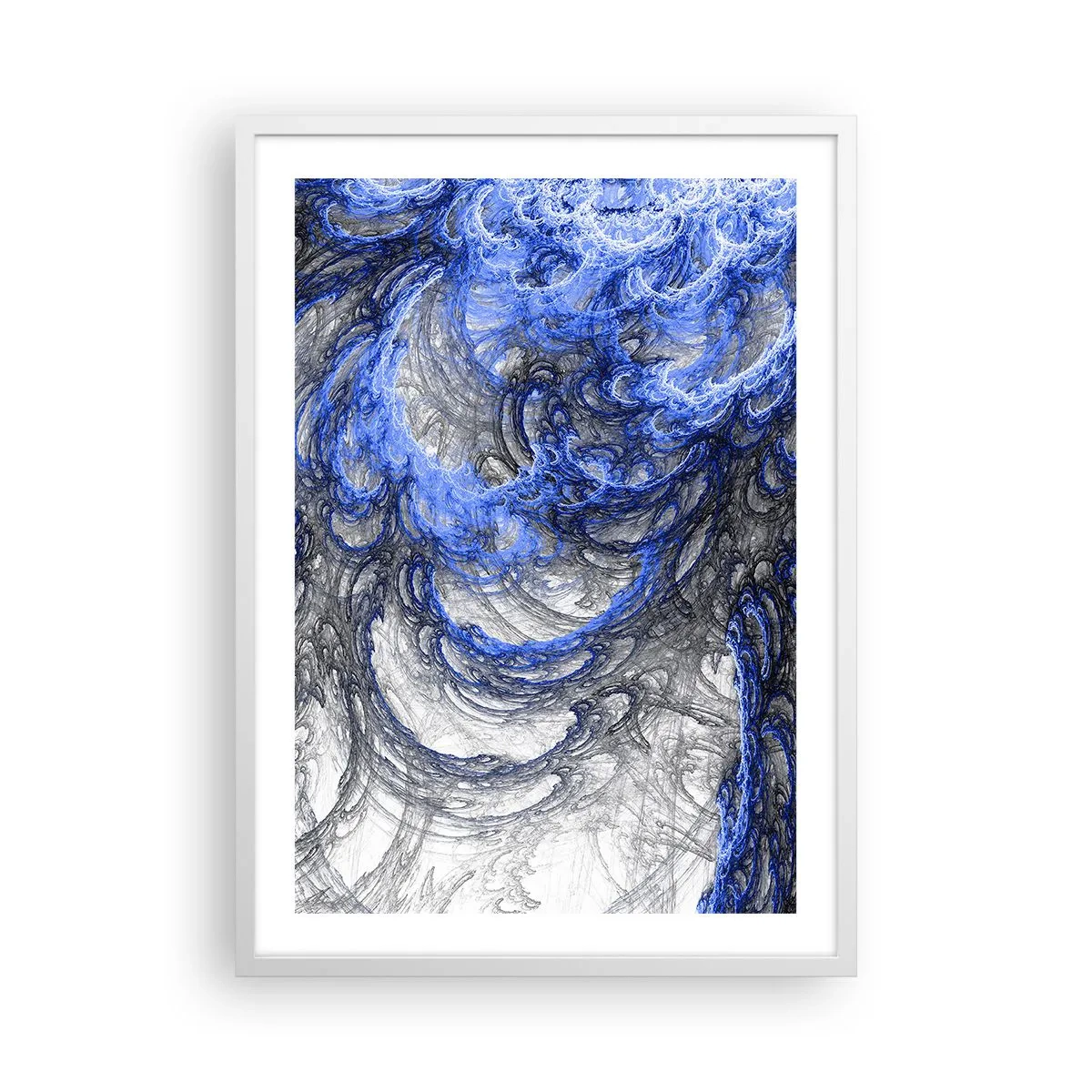 Poster in cornice bianca - La nascita dell'onda - 50x70 cm