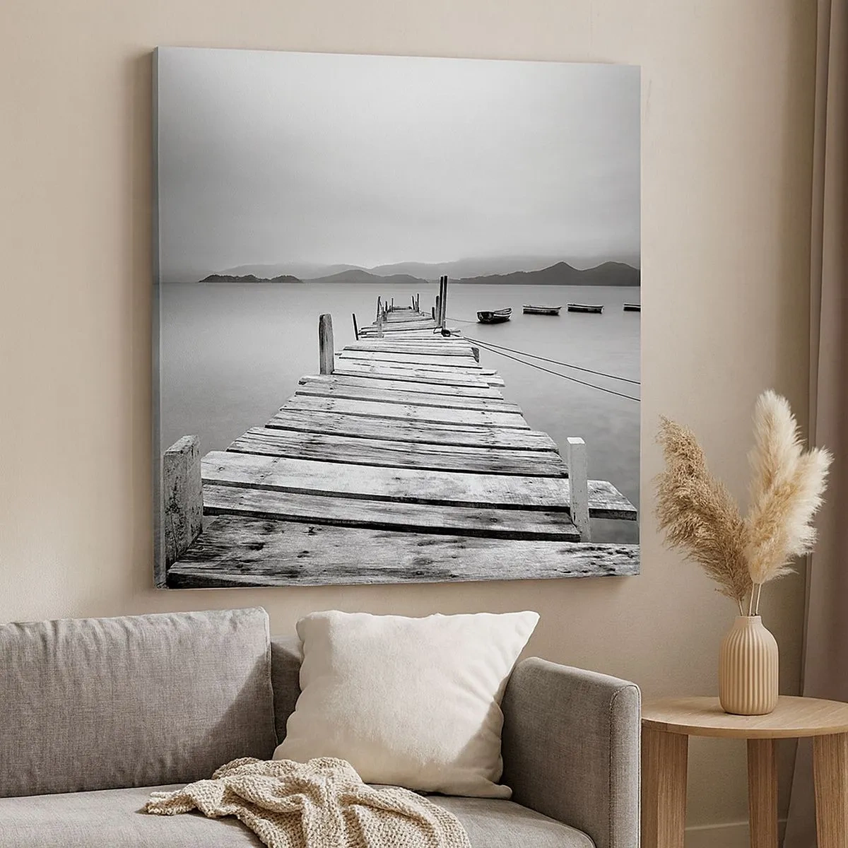 Quadro su tela - Stampe su Tela - Dietro i monti, dietro i mari - 30x30 cm