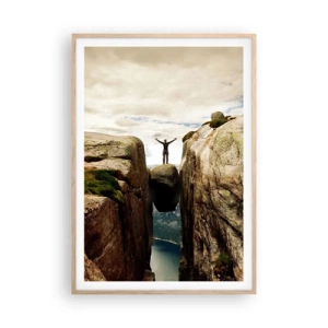 Poster in cornice rovere chiaro - Come ti senti? - 70x100 cm