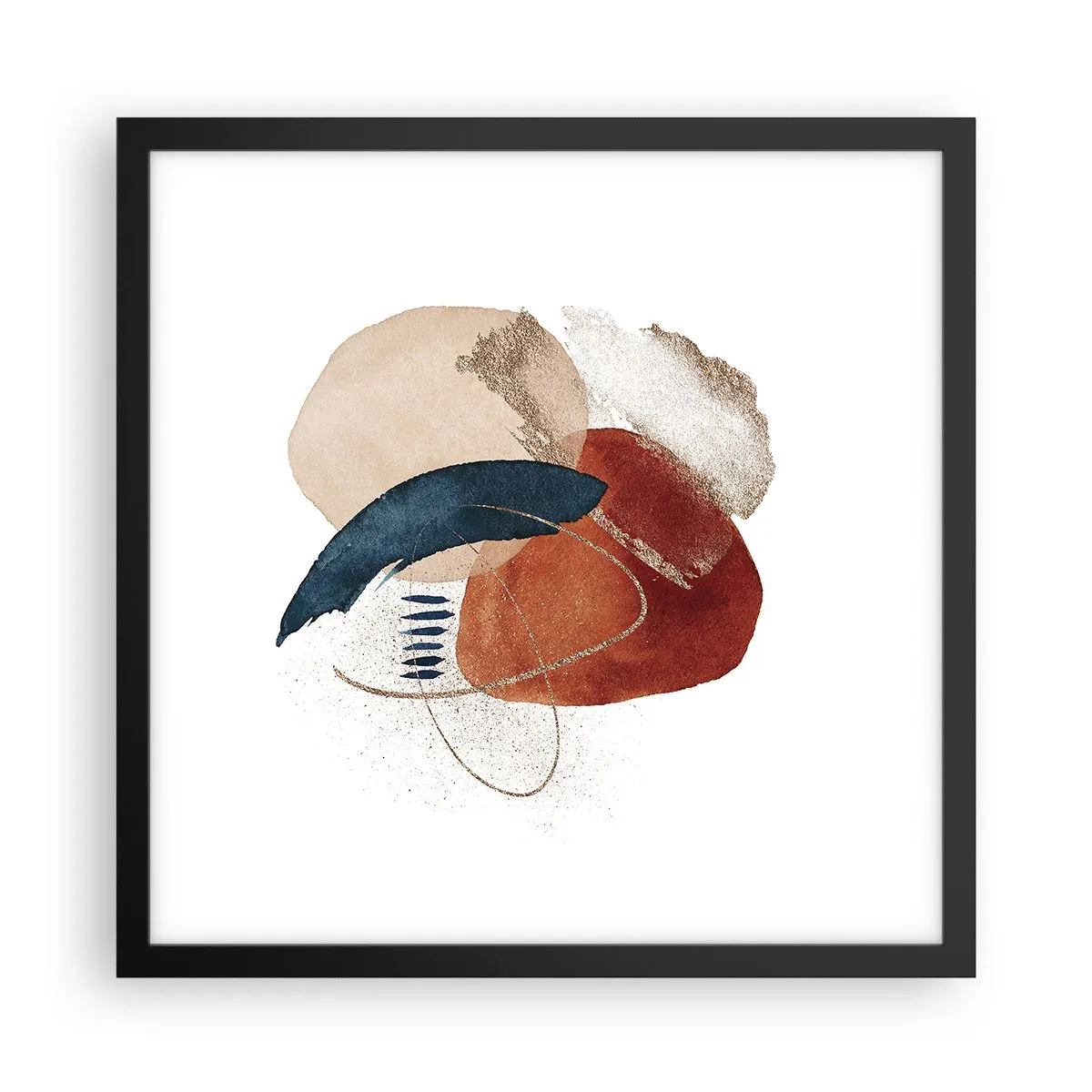 Poster in cornice nera - Composizione ovale - 40x40 cm