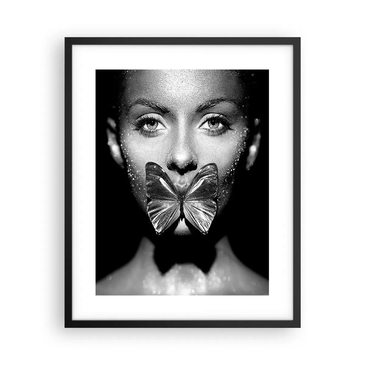 Poster in cornice nera - Il bacio delle farfalle - 40x50 cm