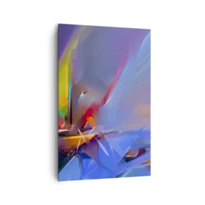 Quadro su tela - Stampe su Tela - Composizione astratta con colori intensi - 80x120cm - Eliche come un uccello - Decorazione murale moderna per soggiorno e camera da letto ARTTOR