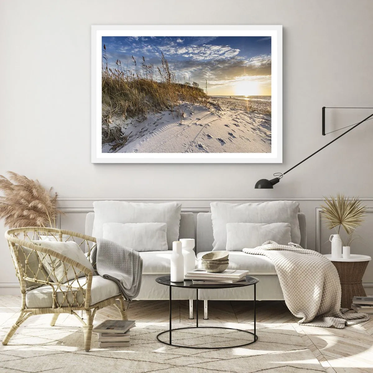 Poster in cornice bianca - Invito a passeggiare - 50x40 cm