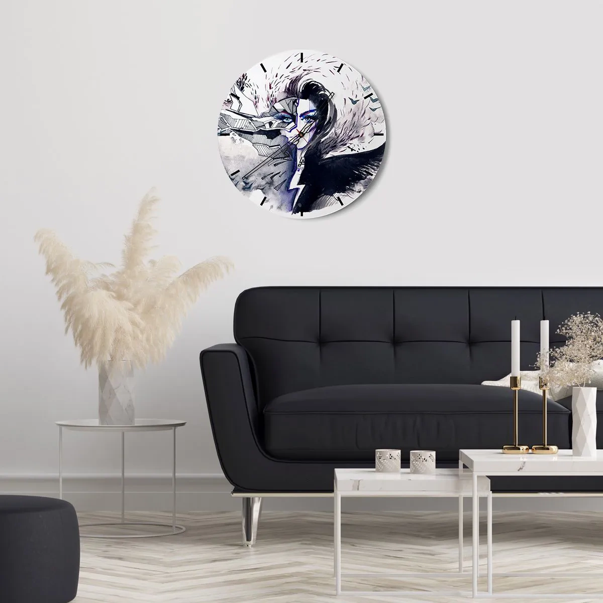 Orologio da parete - Orologio in Vetro - Bella e demoniaca - 30x30 cm